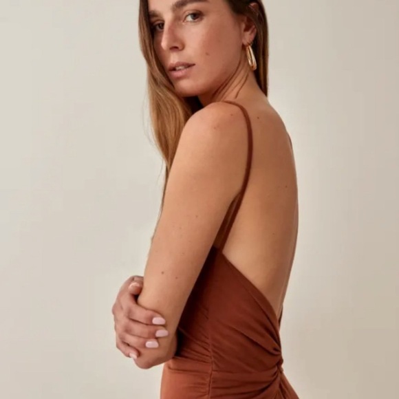 Reformation Hex Chestnut Strappy Dress - Picture 4 of 8